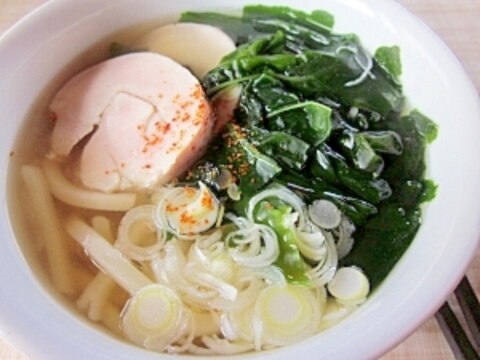 わかめ塩麹つゆうどん～おまけ塩麹ハム